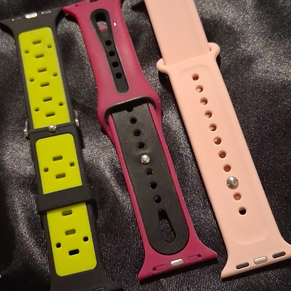 Smart Watch Bands Assorted Wearable Bands Set - Black, Pink, Green, Gray